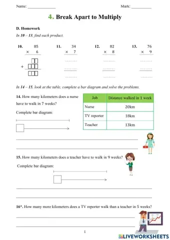 Break Apart to Multiply