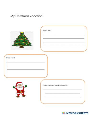 My Christmas vacation.
