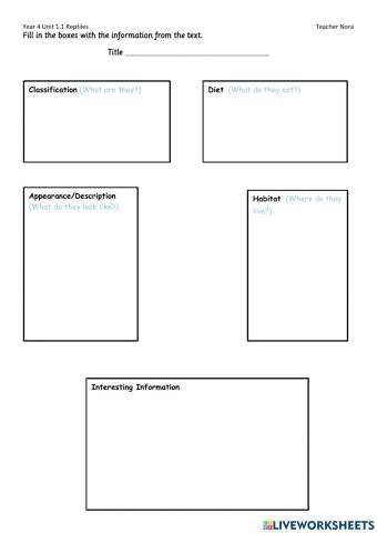 1.1 Reptiles - Crocodiles