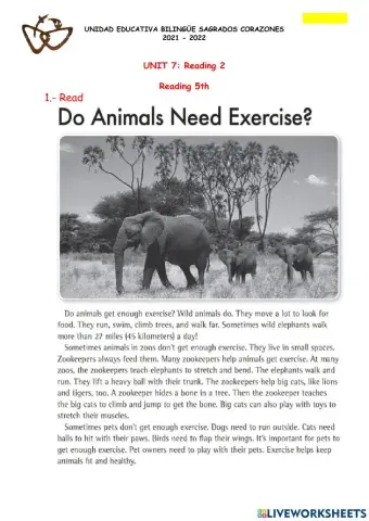 Reading 4th Unit 7 Partial 4