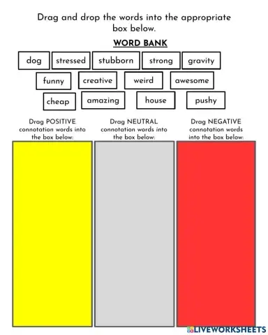 Positive, Neutral, Negative Words