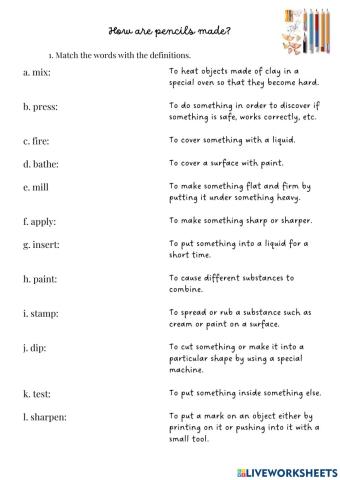 Video Activity - How are pencils made?