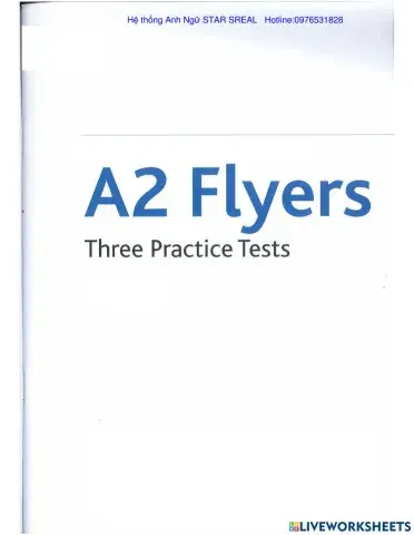 A2 Flyers practices test Listening part 1
