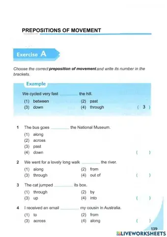 G5 - preposition of movement