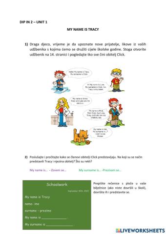 My name is Tracy (U1L1)