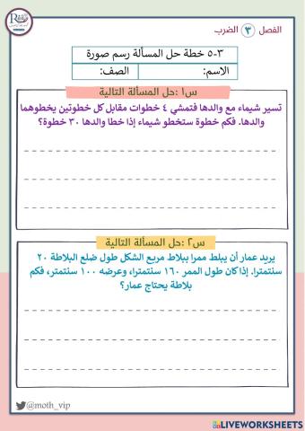 خطة حل المسألة رسم صورة