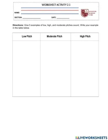 Worksheet Activity 2.1