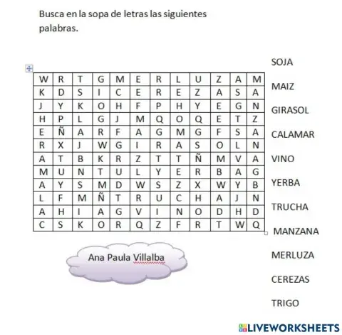 Sopa de letras