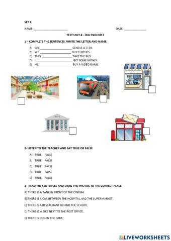 Big english 2 - unit 4 - set 2