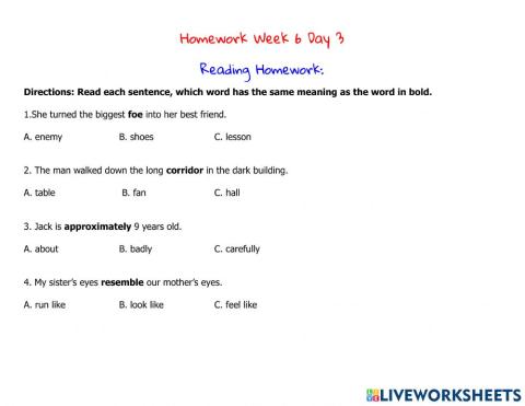 Homework Week 6 Day 3