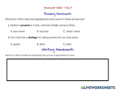 Homework Week 7 Day 3