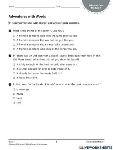 Adventures with words