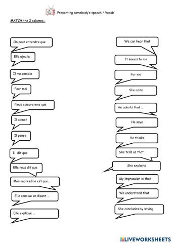 Presetning somebody's speech