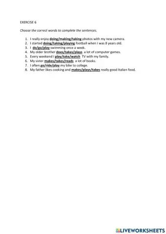 IE0, Unit 3,Reding and Writing, Exercise 6