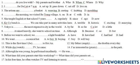 Ôn 15p anh 9 lần 1