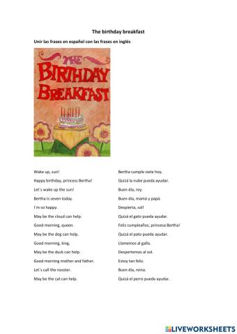 The birthday breakfast