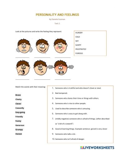 Personality and feelings