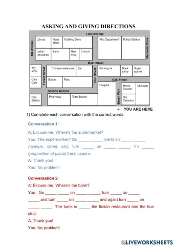 Language Functions: Giving directions