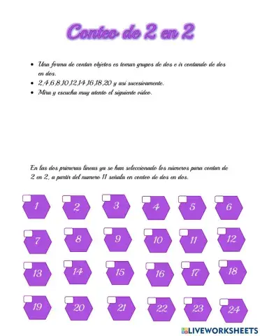 Conteo de dos en dos