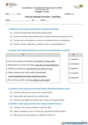 Coordenação-Subordinação