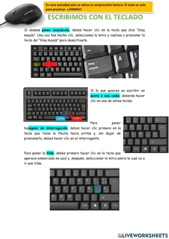 Escribimos con el teclado