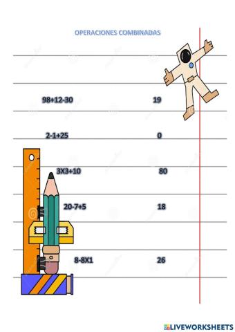 Operaciones combinadas