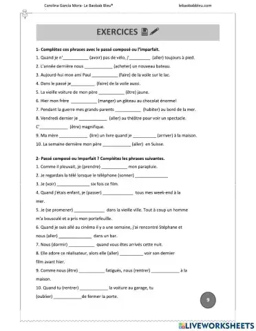 Imparfait passé composé