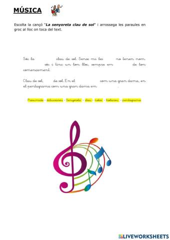 CANÇÓ -  Sóc la senyoreta clau de sol