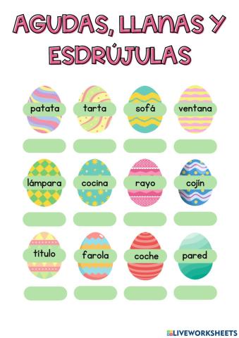 Agudas llanas y esdrujulas