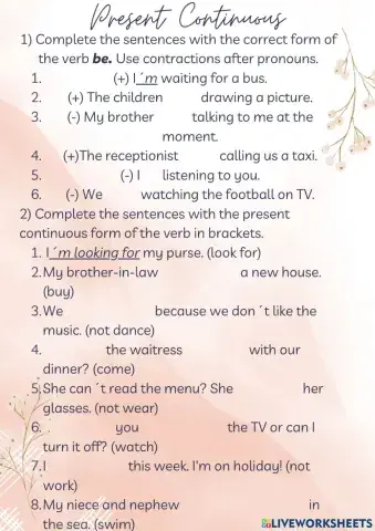 Present Continuous a2