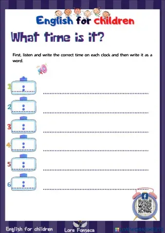 Telling the time efc