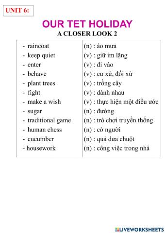 English 6- unit 6- a closer look 2