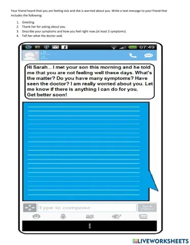 Writing text messages