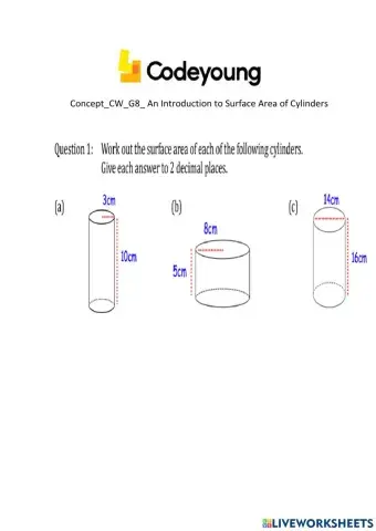 Concept-CW-G8- An Introduction to Surface Area of Cylinders