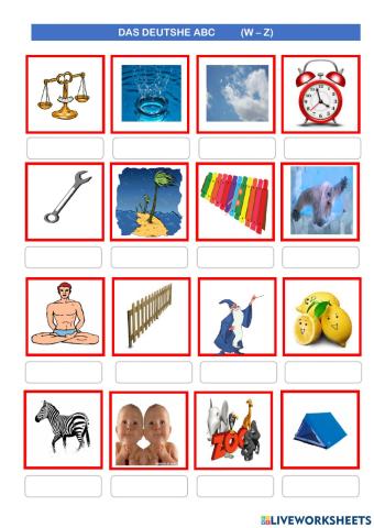 Das deutsche Alphabet  WZ