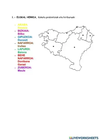 Euskal herriko probintziak