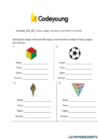 Concept-CW-G8- Faces, Edges, Vertices, and Euler's Formula