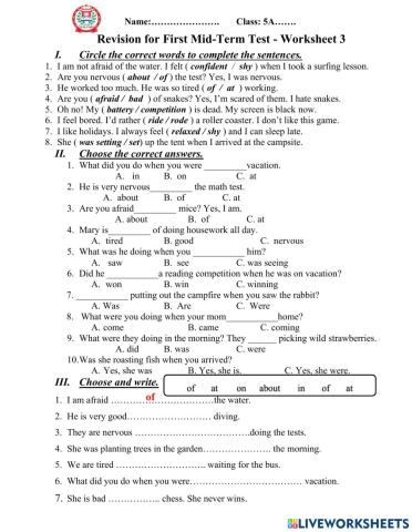 EU5 1stMidterm Revision 3