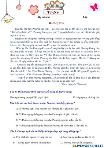 Luyện từ và câu tuần 6