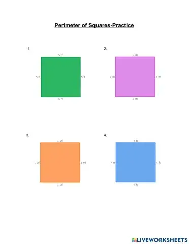 Perimeter  of Squares