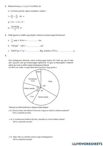 Felvételi feladatok
