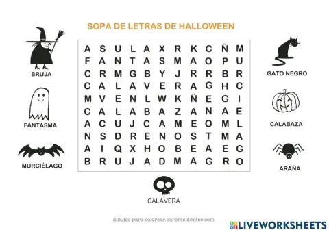 Sopa Letras Halloween