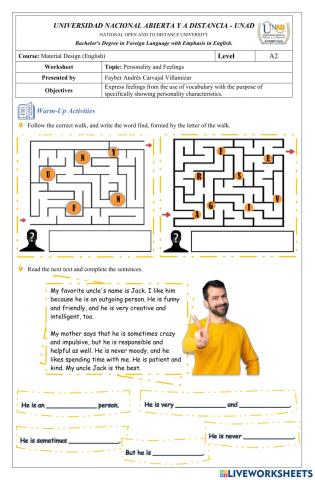 Personality and Feelings