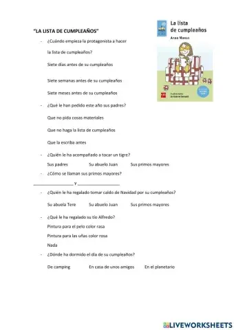 La lista de cumpleaños