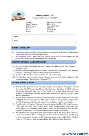 Post test membuat tdf