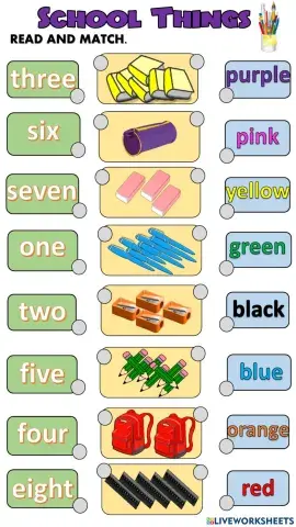 School Things and Colours