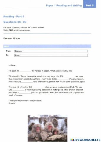 Ket reading gap fill