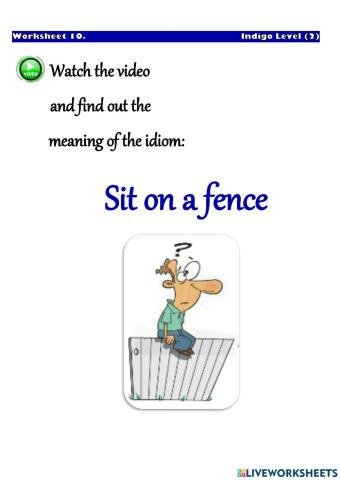 Sit on the fence