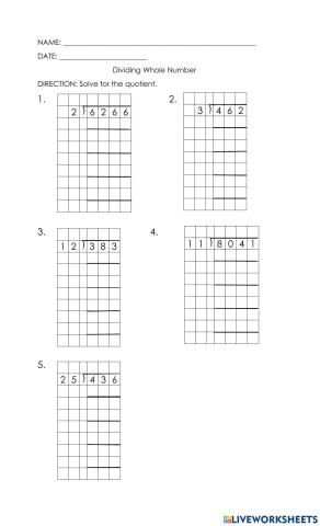 Dividing Whole Number