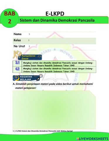 E-LKPD Sistem dan DInamika Demokrasi